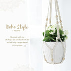 Mkono Macrame Plant Hanger Indoor Hanging Planter Basket - Image 7