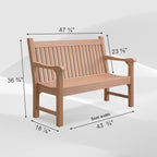 Psilvam 2-Person Poly Lumber Outdoor Bench - Image 3