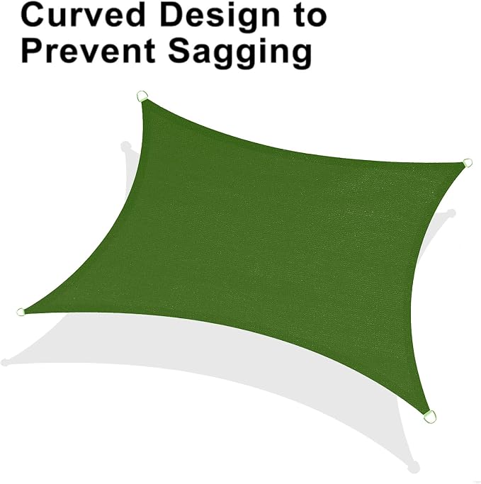 LOVE STORY Custom Size 4'x8' Piquant Green Sun Shade Sail Rectangle UV Block - Image 6