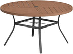 VICLLAX Round Patio Table with Adjustable Umbrella Hole by HOME