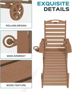 Outdoor Chaise Lounge Chair Set of 2, Patio Lounge Chairs - Image 5