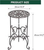 Sungmor Heavy Duty Cast Iron Potted Plant Stand, 19.3-Inch 1 Tier Metal Planter - Image 4