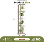 Bamworld Corner Plant Stand Indoor Tall Plant Shelf 5-tier Wood Plant Holder - Image 6