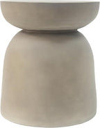 Christopher Knight Home Stela Patio Lightweight Concrete Drum Side Table - Image 9