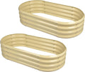 Land Guard 2Pack Galvanized Raised Garden Bed Kit, Galvanized Planter Oval by LandGuard