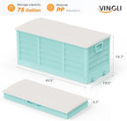 VINGLI 75 Gallon Collapsible Outdoor Storage Box, Simple-to-assemble Plastic - Image 4