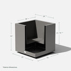 Veradek Block Series Cube Plastic Planter - Image 3