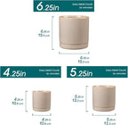 vancasso Ceramic Plant Pots, 3 Piece Planters - Image 3