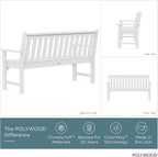POLYWOOD Vineyard 60" Outdoor Patio Bench - Image 4