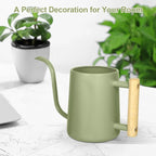 Watering Can Indoor Plants, 35 oz/1000 ml Metal Stainless Steel Watering Can Pot - Image 8