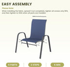UDPATIO Patio Chairs Set of 8, Stackable Outdoor Dining Chairs - Image 8