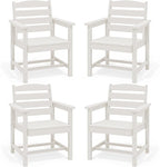 SERWALL Outdoor Dining Chairs Set of 4, All-Weather HDPE Patio Chair by SERWALL