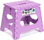 Delxo 11 inch Folding Step Stool, Non-Slip Foldable Stools Up to 300 LBS by Delxo