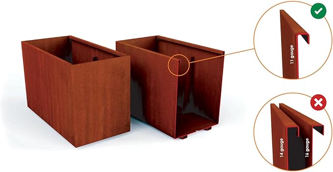 Plantercraft Extra Large Corten Steel Planter - Image 4
