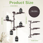iDavosic.ly Rotating Window Plant Shelves, 3-Tier Metal Wall Stand - Image 3