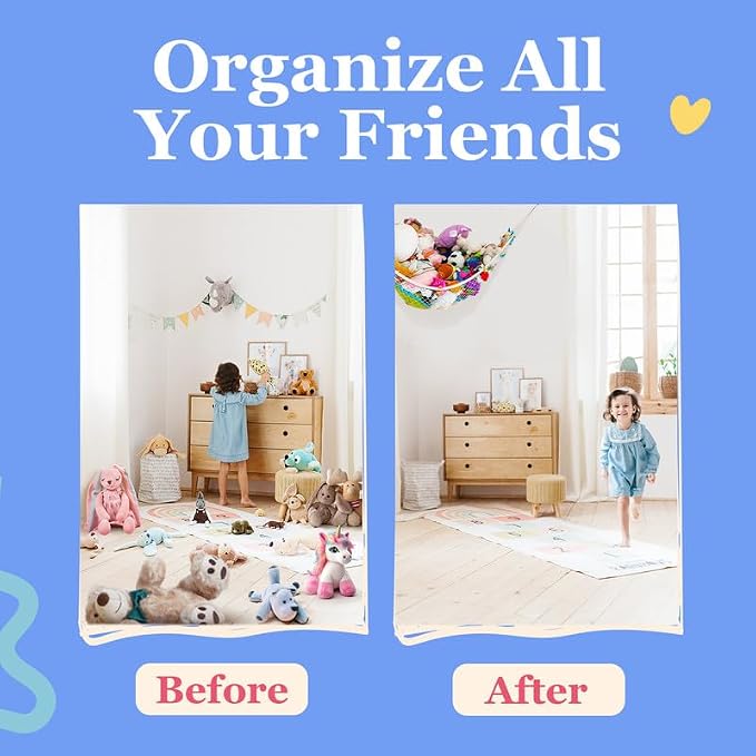 Lilly's Love Stuffed Animal Hammock | Corner Hanging Organizer, Toy Storage - Image 4