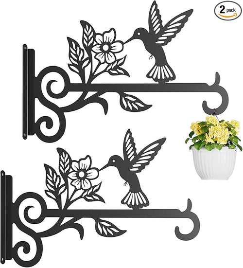 2-Pack Aesthetic Plant Hangers Outdoor – 10 Inch Metal Hanging Plant Bracket by Unknown