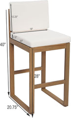 Christopher Knight Home Gree Acacia Wood Patio Bar Table and Chairs Set of 2 - Image 6
