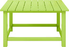 WestinTrends Malibu Low Outdoor HDPE Square Patio Coffee Table - Image 3