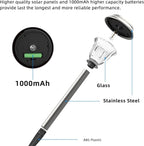 DERAYSION Solar Lights Outdoor Waterproof, Brushed Stainless Steel Glass Solar - Image 5