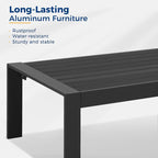 Wisteria Lane Aluminum Outdoor Furniture Patio Coffee Table, All-Weather - Image 4