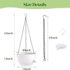 2 Pack 10 Inch Self Watering Hanging Planters - Image 3