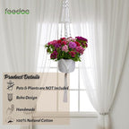 3 Pack Macrame Plant Hanger Indoor Hanging Planter - Image 2