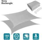 KANAGAWA Sun Shade Sail 13'x20' Gray Rectangle UV Block Canopy Awning Shelter - Image 2