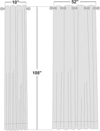 NICETOWN 2 Panels Waterproof Outdoor Curtains Fixed Grommet & Back Tab on Top & - Image 2