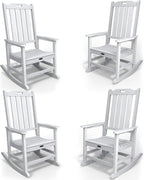 Oversized Rocking Chair Set of 4, Outdoor Rocking Chair by THOEOE