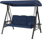 AECOJOY Outdoor Porch Swing, 3-Seat Porch Swing - Image 4