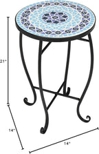 VINGLI Mosaic Accent Table, End Table, Plant Stand Decor - Image 3