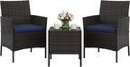 GAOMON 3-Piece Patio Furniture Set, Modern PE Rattan Conversation Set by GAOMON