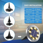 Solar Ground Lights 16Pack, Garden Solar Outdoor Waterproof Pathway Bright - Image 2