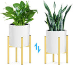 Plant Stand for 10"-16" Plant Pot Indoor Outdoor Corner, Adjustable Metal Heavy - Image 2