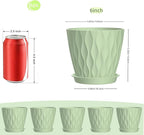 6 Inch Plant Pots, 6 Pack Indoor Flower Pots, Planters - Image 2