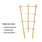 3Pack Bamboo Trellis 16 Inch Fan Shaped Small Plant Trellis - Image 2
