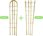 Natural Bamboo Trellis, Fan-Shaped+U-Shape, Plant Support Trellis - Image 3