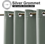 NICETOWN 2 Panels Sage Green Outdoor Patio Curtains 108 inches Long Waterproof - Image 3