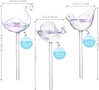 NiHome Glass Plant Self Watering Bulbs 3-Pack Iridescent Pearl Home Potted - Image 6