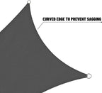 SUNNY GUARD Sun Shade Sail 8' X 8' X 8' Triangle Graphite Grey UV Block Sunshade - Image 7