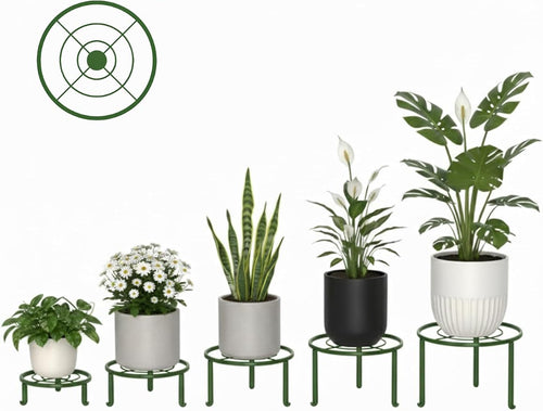 5 Pack Metal Pot Rack Stand, Patented Plant Stand - Image 2