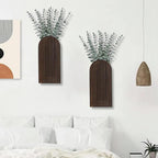 2 Pack Wooden Wall Vase Set - Image 6