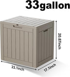 EasyUp 33Gal Outdoor Deck Box, Lager Patio Storage Box Indoor and Outdoor Use - Image 2