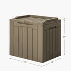 JUMMICO 31 Gallon Resin Deck Box Waterproof Indoor Outdoor Storage Boxes - Image 8
