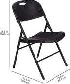 Amazon Basics Sturdy Foldable Plastic Chair, 350-Pound Capacity - Image 3