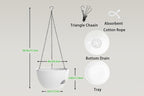Hanging Planters 3-Pack, 8 Inch Self-Watering Hanging Pots - Image 2