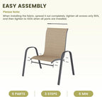 UDPATIO Patio Chairs Set of 4, Stackable Outdoor Dining Chairs - Image 7