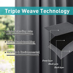 NICETOWN 2 Panels Patio Curtains Outdoor Waterproof 84 Long, Detachable Sticky - Image 4