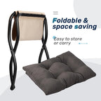 AbocoFur 15" Folding Footrest Stool, Accent Padded Sofa Foot Stool - Image 7